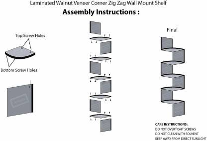 DECORASIA Beautiful Zigzag Shape Corner Wooden Wall Shelf for Multi Purpose Utility Wooden Wall Shelf  (Number of Shelves - 3) Green