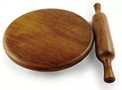 Wooden Chakla Belan Rolling Pin & Board (Pack of 1 chakla 9 inch, 12 inch belna) #B Rolling Pin & Board  (Pack of 2)