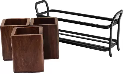 Empty Cutlery Holder Case  (BROWN, BLACK Holds 60 Pieces) ( brown )