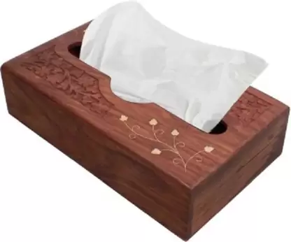 wood TISSUE PAPER HOLDER  (Brown)