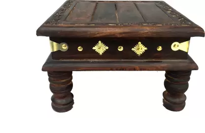 Wooden Chowcki / In Stronge Mango Wood / Samll Height Stool / Used in Sitting ,Standing Pot & Other Items / & Puja Related / in Antique Polish Living & Bedroom Stool  (Brown, Pre-assembled)