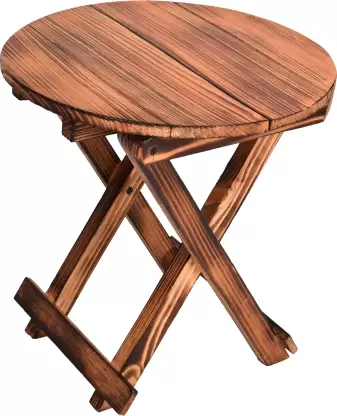 DECORASIA Solid Wood Side Table  (Finish Color - BROWN, Pre-assembled)