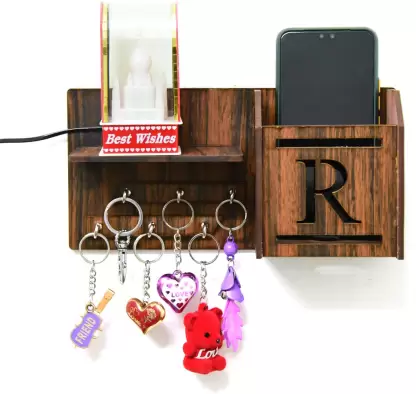 Wood Key Holder  (6 Hooks)