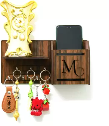 Wood Key Holder  (6 Hooks)