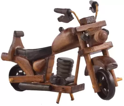 Wooden Bike Antique Decorative Showpiece -Gifts Items -Decor (Brown) (6 inch) Decorative Showpiece - 8 cm  (Wood, Brown)