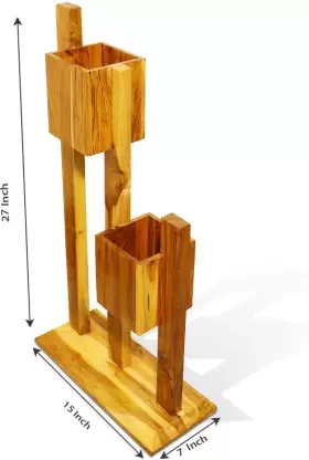 Plant Stand Plant Container Set  (Wood)