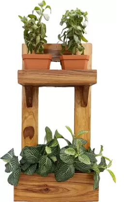 PLANTER STAND Plant Container Set  (Pack of 5, Wood)