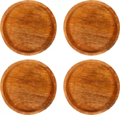 Wooden Beach Circular 5 inch wp5 Set of 4 Ceramic Pots for Indoor Plants,Planters,Flower pots,gamla for Indoor,Outdoor,Succulent Pot Plant Container Set  (Pack of 4, Wood)