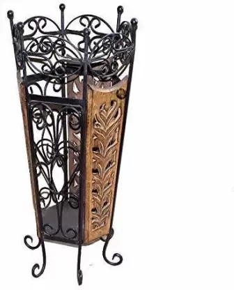 DECORASIA Flower vase holder for home décor Wooden Wall Shelf  (Number of Shelves - 1)