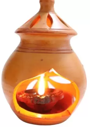 DECORASIA Candle Design Terracotta Candle  (Brown, Pack of 1)