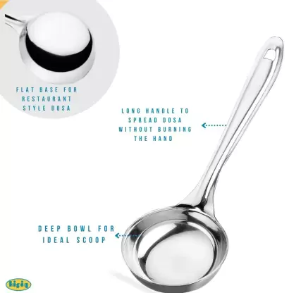 Steel Serving Spoon Set  (Pack of 2)