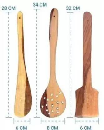 Wooden Spatula  (Pack of 7)