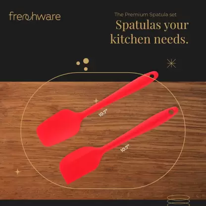 Red Set of 2 Mixing Spatula  (Pack of 2)