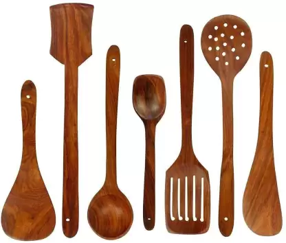 Spatula-001 Wooden Spatula  (Pack of 7)