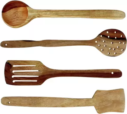 Wooden Spatula  (Pack of 4)