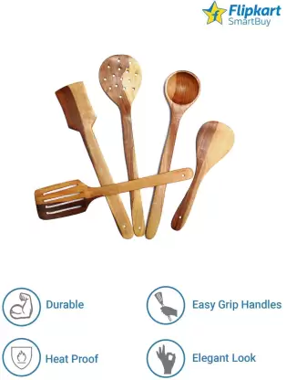 Wooden Spatula  (Pack of 5)