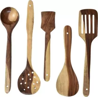 DECORASIA Wooden Spatula  (Pack of 5)