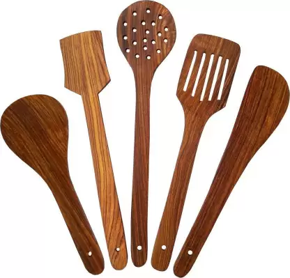 DECORASIA Wooden Spatula  (Pack of 5)