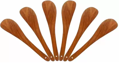 DECORASIA Wooden Spatula  (Pack of 6)